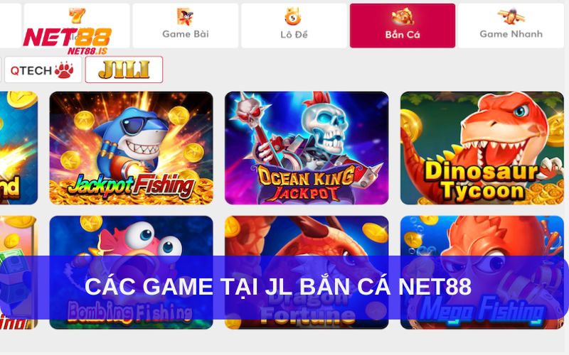 Một số game bắn cá hấp dẫn có tại JL bắn cá