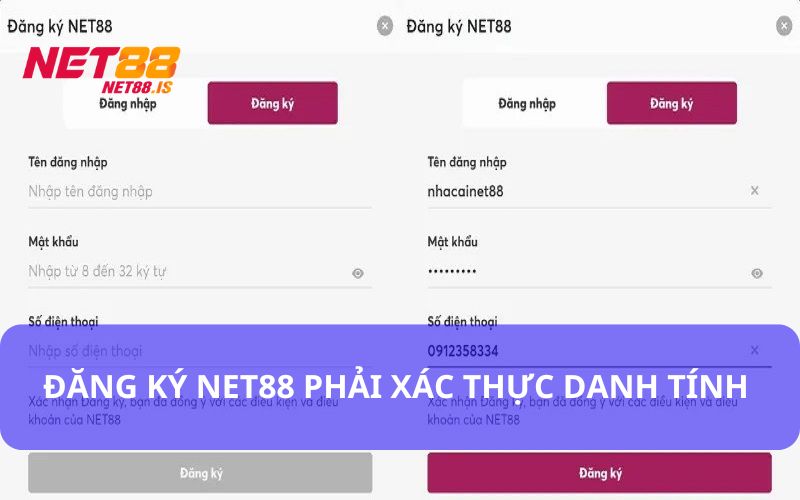  Người chơi phải xác thực danh tính khi đăng ký Net88